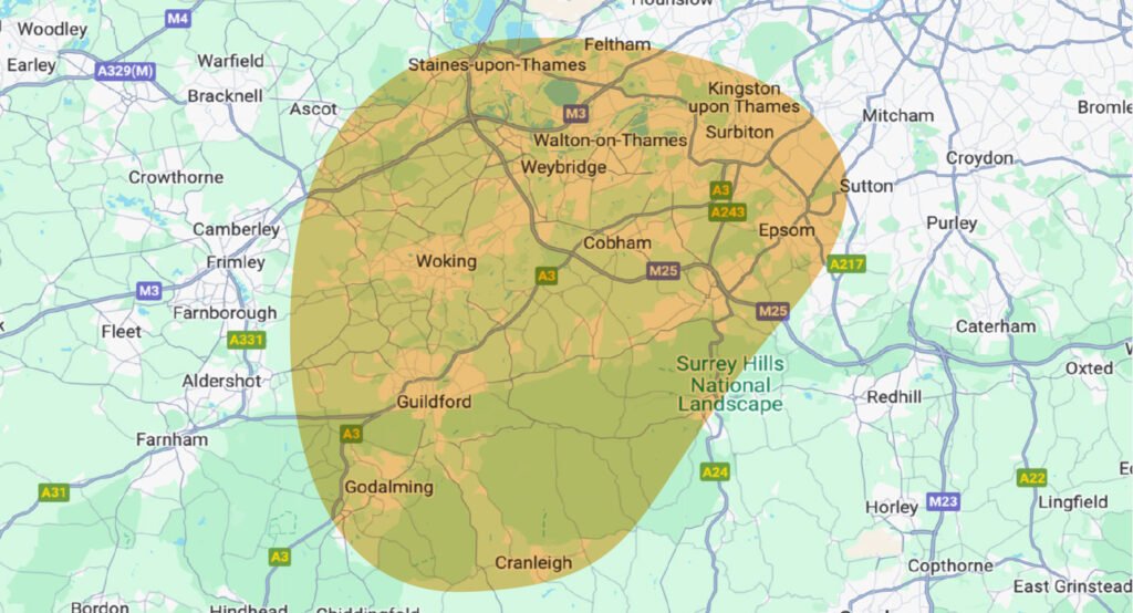 Surrey Hills Areas Covered
